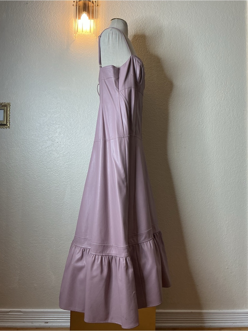 Anthropologie Dusty Lilac Maxi Dress with Front Zip - Picture 5 of 11